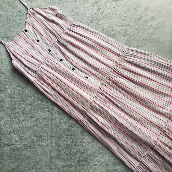 Splendid Dresses & Skirts - Splendid Promenade Maxi Linen Dress Pink Glow Sz S